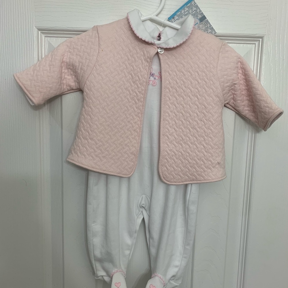 Kissy Kissy Footie Set with Cardigan NWT Newborn